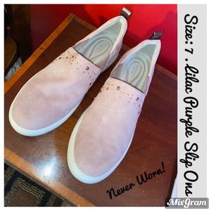 Light Purple Slip On Sneakers